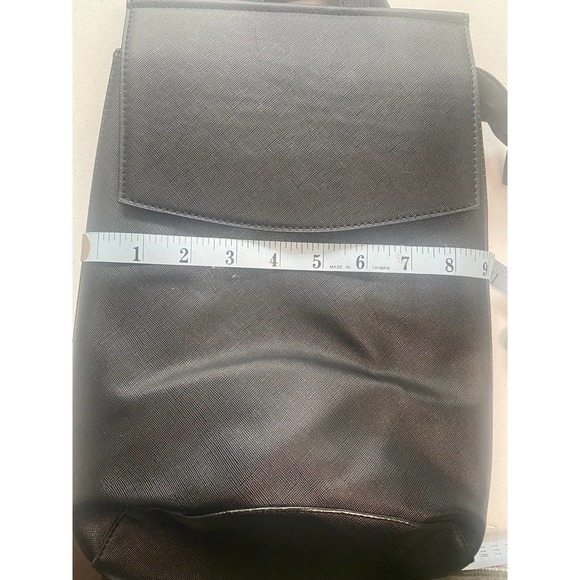 Mona B Black Vegan Leather Backpack Purse - Picture 7 of 7